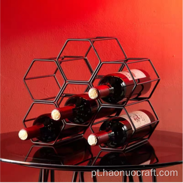Suporte quadrado de ferro de imitação de vinho